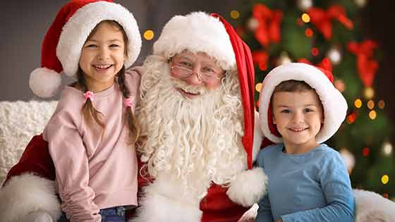 Santa Claus with kids