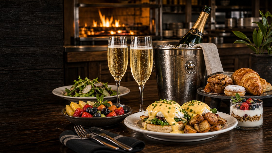 champagne brunch buffet Champagne Brunch Buffet featuring Veuve Clicquot